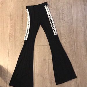 Stretchy Tie up bell bottom pants